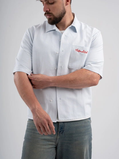 Chemise rayée bleu ciel