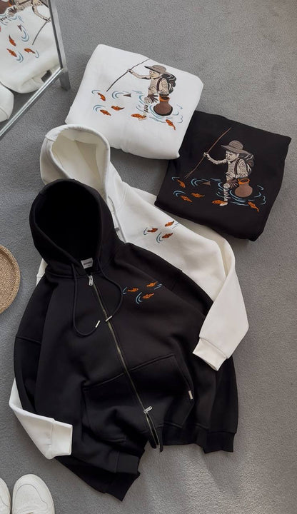 Sweat-shirt à capuche - Le pêcheur